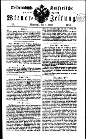 Wiener Zeitung 18240407 Seite: 1