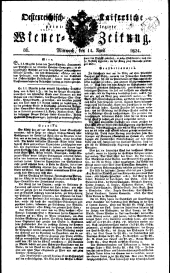 Wiener Zeitung 18240414 Seite: 1