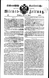 Wiener Zeitung 18240420 Seite: 1