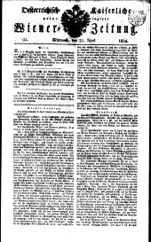 Wiener Zeitung 18240421 Seite: 1