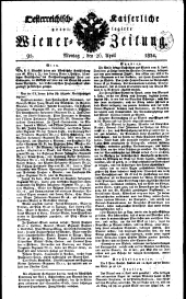 Wiener Zeitung 18240426 Seite: 1