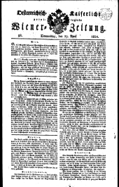 Wiener Zeitung 18240429 Seite: 1