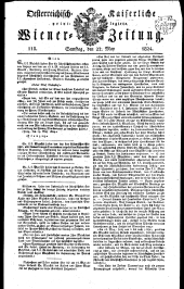 Wiener Zeitung 18240522 Seite: 1