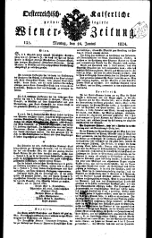 Wiener Zeitung 18240614 Seite: 1