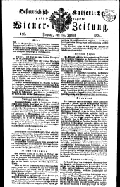 Wiener Zeitung 18240618 Seite: 1