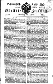 Wiener Zeitung 18240701 Seite: 1