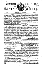 Wiener Zeitung 18240703 Seite: 1