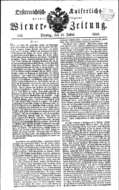 Wiener Zeitung 18240713 Seite: 1