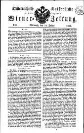 Wiener Zeitung 18240714 Seite: 1