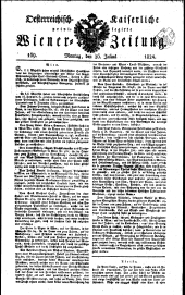 Wiener Zeitung 18240726 Seite: 1
