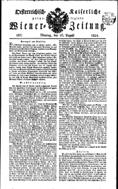 Wiener Zeitung 18240816 Seite: 1