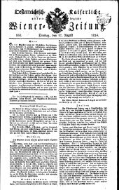 Wiener Zeitung 18240817 Seite: 1