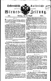Wiener Zeitung 18240824 Seite: 1