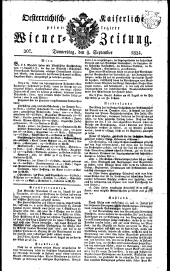 Wiener Zeitung 18240909 Seite: 1