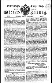 Wiener Zeitung 18240910 Seite: 1