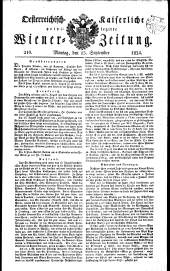 Wiener Zeitung 18240913 Seite: 1