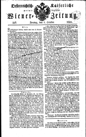 Wiener Zeitung 18241001 Seite: 1
