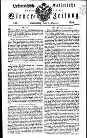 Wiener Zeitung 18241007 Seite: 1