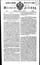 Wiener Zeitung 18241019 Seite: 1