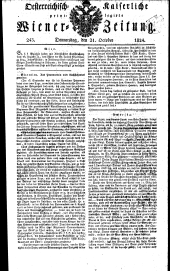 Wiener Zeitung 18241021 Seite: 1