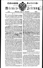 Wiener Zeitung 18241110 Seite: 1