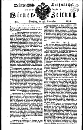 Wiener Zeitung 18241127 Seite: 1