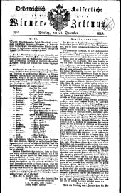 Wiener Zeitung 18241221 Seite: 1