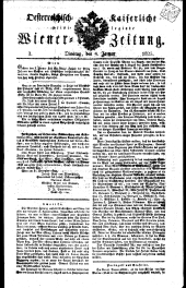 Wiener Zeitung 18250104 Seite: 1