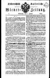 Wiener Zeitung 18250105 Seite: 1