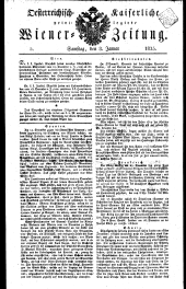 Wiener Zeitung 18250108 Seite: 1