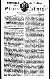 Wiener Zeitung 18250110 Seite: 1