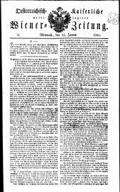 Wiener Zeitung 18250112 Seite: 1
