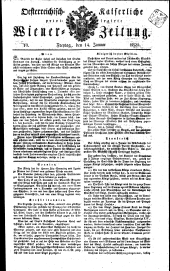 Wiener Zeitung 18250114 Seite: 1