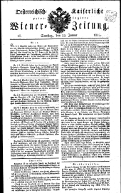 Wiener Zeitung 18250122 Seite: 1