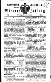 Wiener Zeitung 18250125 Seite: 1