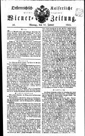 Wiener Zeitung 18250131 Seite: 1