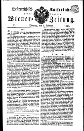 Wiener Zeitung 18250208 Seite: 1