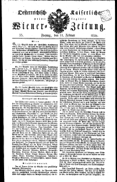 Wiener Zeitung 18250211 Seite: 1