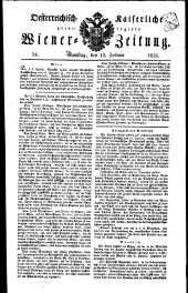 Wiener Zeitung 18250212 Seite: 1