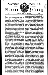Wiener Zeitung 18250214 Seite: 1
