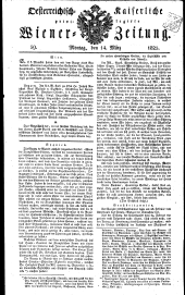 Wiener Zeitung 18250314 Seite: 1