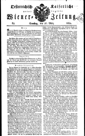 Wiener Zeitung 18250326 Seite: 1