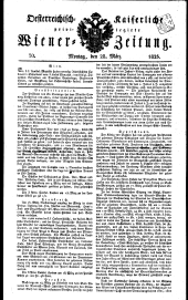 Wiener Zeitung 18250328 Seite: 1