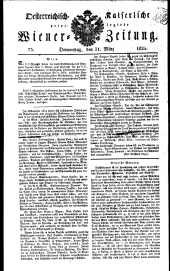 Wiener Zeitung 18250331 Seite: 1