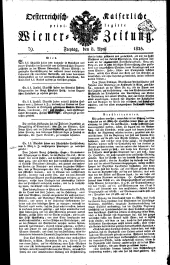 Wiener Zeitung 18250408 Seite: 1