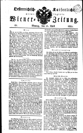 Wiener Zeitung 18250411 Seite: 1