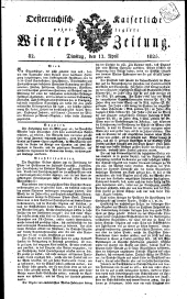 Wiener Zeitung 18250412 Seite: 1