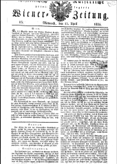Wiener Zeitung 18250413 Seite: 1