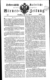 Wiener Zeitung 18250423 Seite: 1