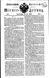 Wiener Zeitung 18250428 Seite: 1